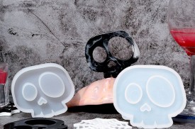 Molde silicona calavera posa vaso halloween (2)